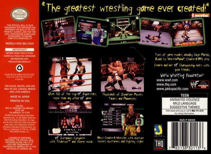 WWF WrestleMania 2000 [Nintendo 64] PWcatalog