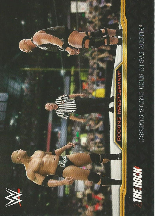 WWE Topps Road to Wrestlemania 2015 The Rock 4 of 8 trading card PW Catalog