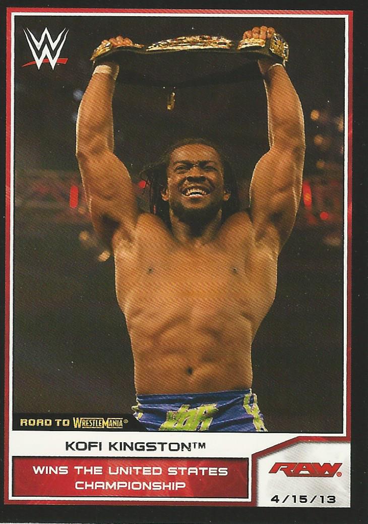 WWE Topps Road to Wrestlemania 2014 Kofi Kingston #4