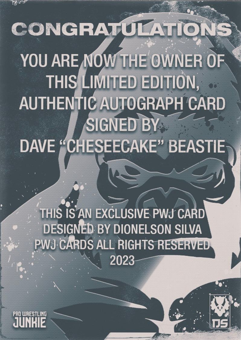 Dave “Cheesecake” Beastie trading card PW Catalog