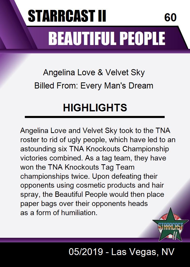 Beautiful People trading card PW Catalog