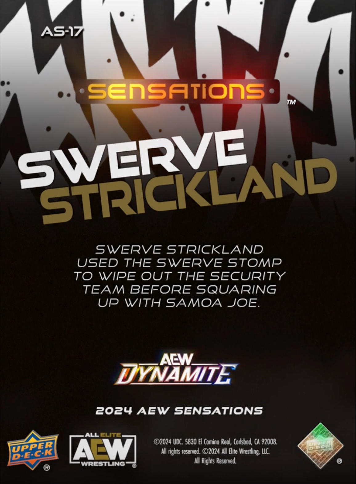 4/17/24 – Swerve Strickland – Swerve Strickland Takes Out Security to Get to Samoa JOE