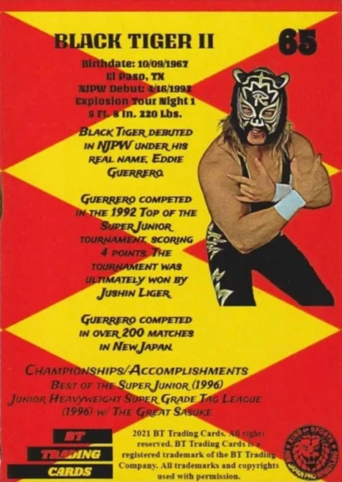 Black Tiger II trading card PW Catalog