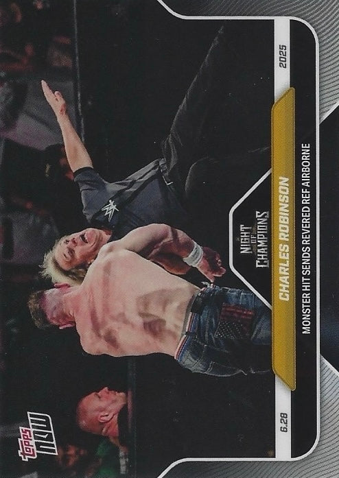 Charles Robinson Monster Hit Sends Revered REF Airborne trading card PW Catalog