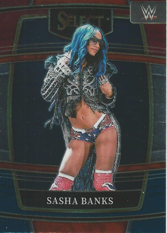 WWE Panini Select 2022 Red/Silver/Blue Sasha Banks #86
