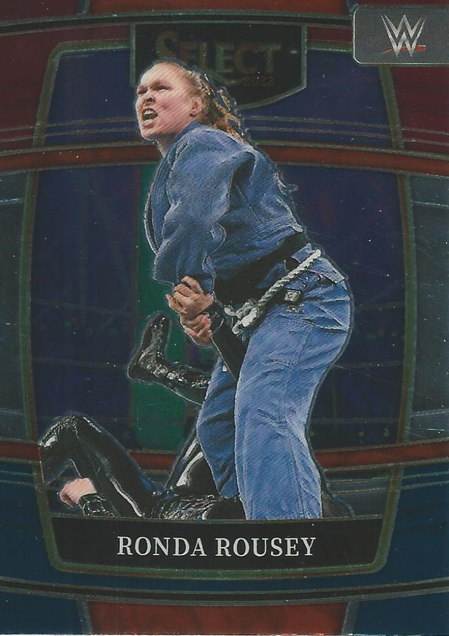 WWE Panini Select 2022 Red/Silver/Blue Ronda Rousey #90