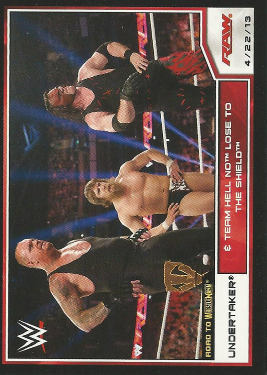 WWE Topps Road to Wrestlemania 2014 Daniel Bryan Kane and Undertaker #5