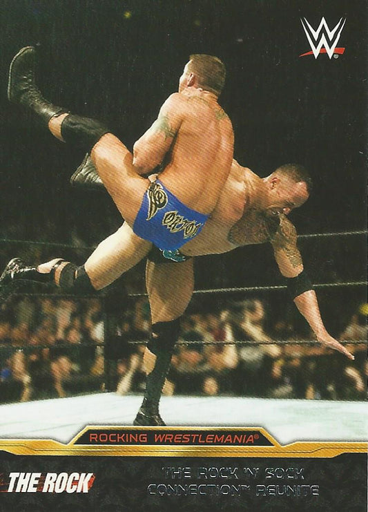 WWE Topps Road to Wrestlemania 2015 The Rock 5 of 8 trading card PW Catalog