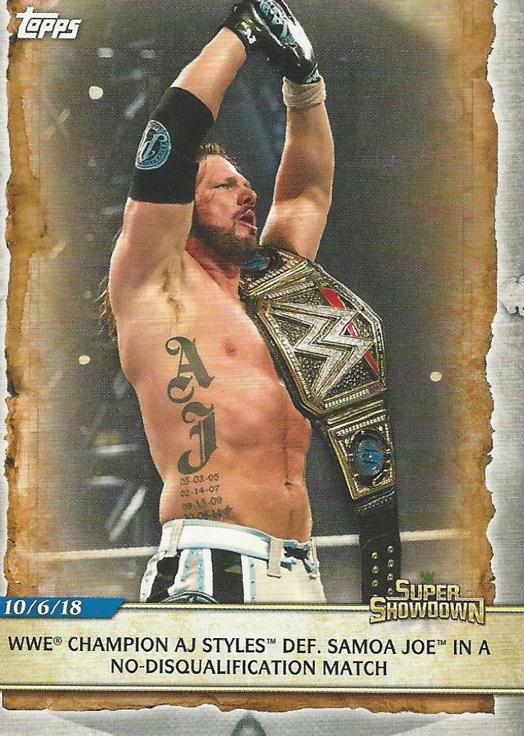WWE Topps Road to Wrestlemania 2020 AJ Styles #65