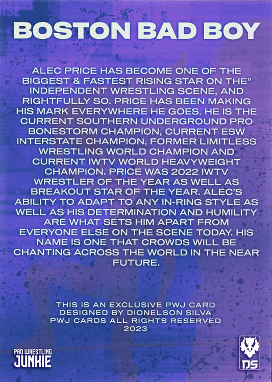 Boston Bad Boy Alec Price trading card PWcatalog