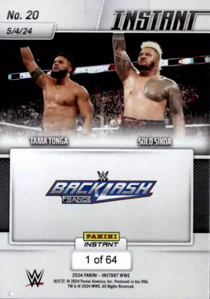 Tama Tonga / Solo Sikoa – the Bloodline Wins TAG Team Street Fight trading card PW Catalog