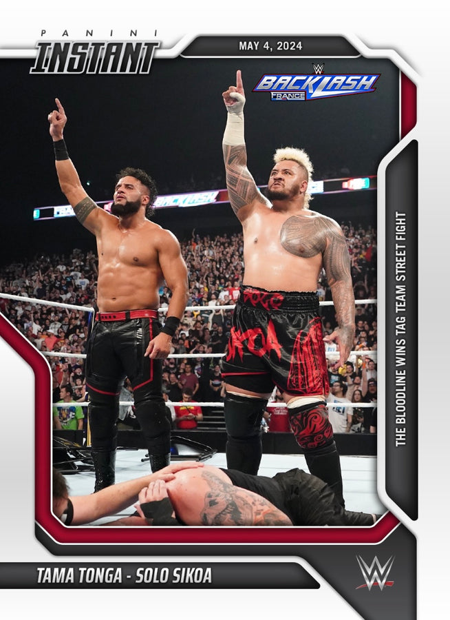 Tama Tonga / Solo Sikoa – the Bloodline Wins TAG Team Street Fight trading card PW Catalog