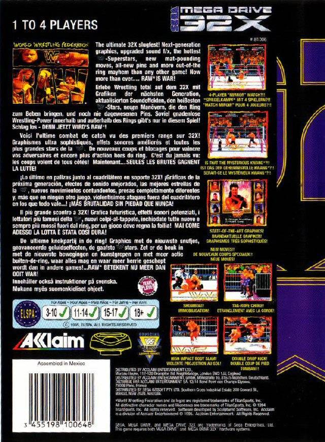 WWF Raw [Sega 32X] PWcatalog