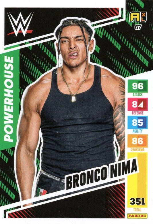 Bronco Nima trading card PW Catalog
