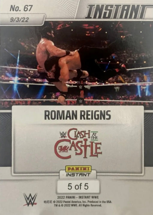 Roman Reigns – Roman Reigns Retains With Assist From Solo Sikoa trading card PW Catalog