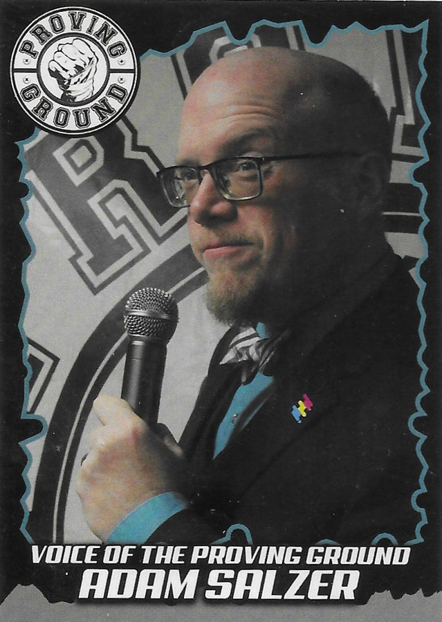 Voice of the Proving Ground Adam Salzer trading card PW Catalog