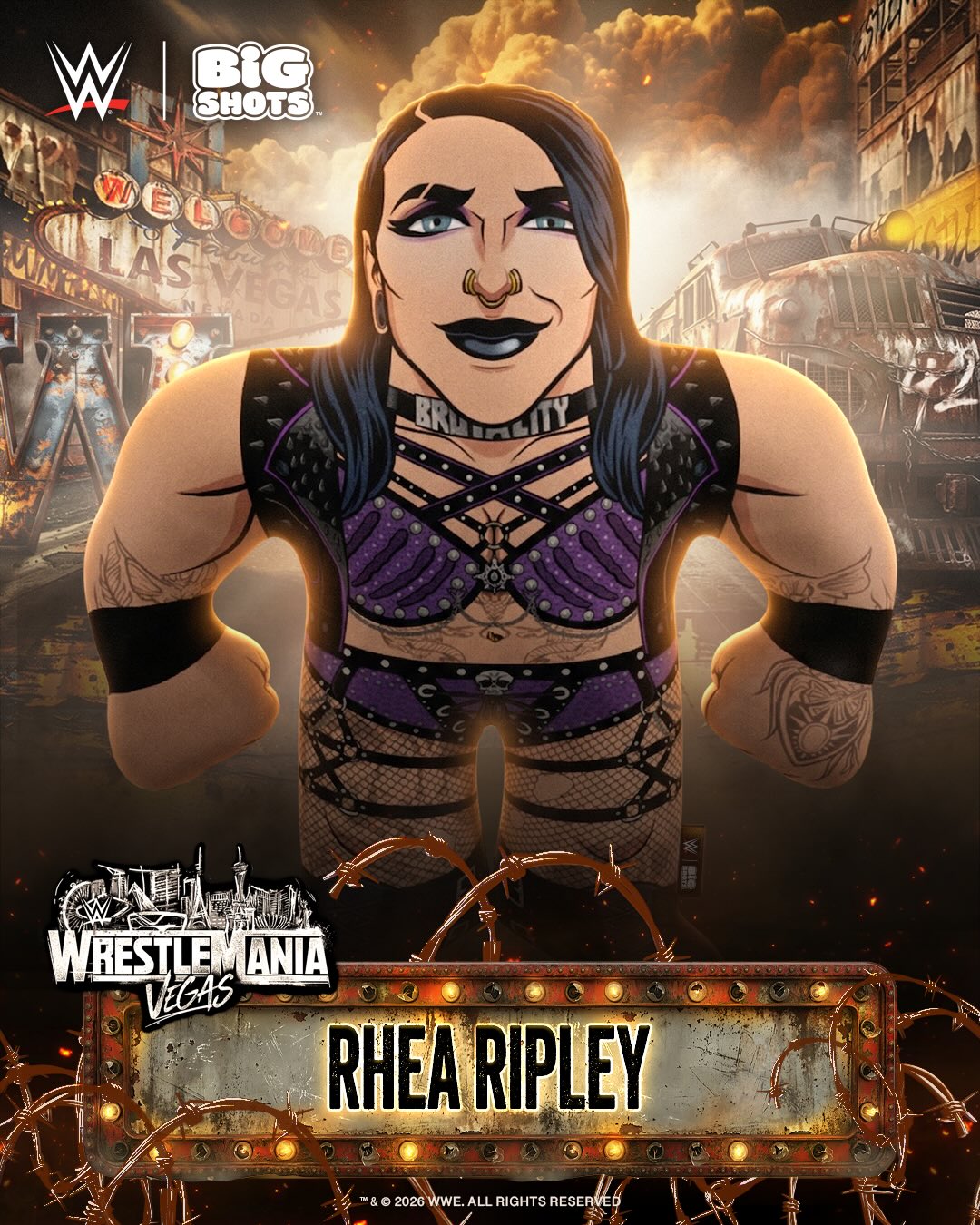 WWE Big Shots Rhea Ripley 26` PWcatalog