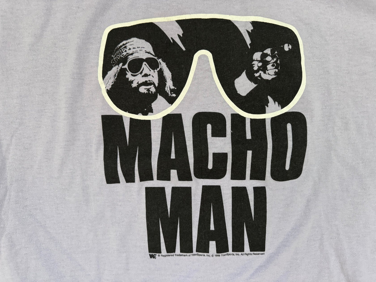 1988 WWF Macho Man Randy Savage White T-Shirt Pwcatalog