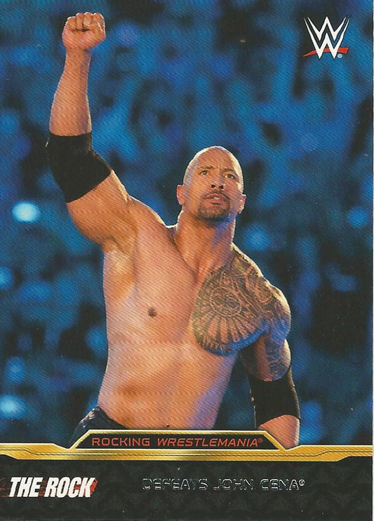 WWE Topps Road to Wrestlemania 2015 The Rock 7 of 8 trading card PW Catalog