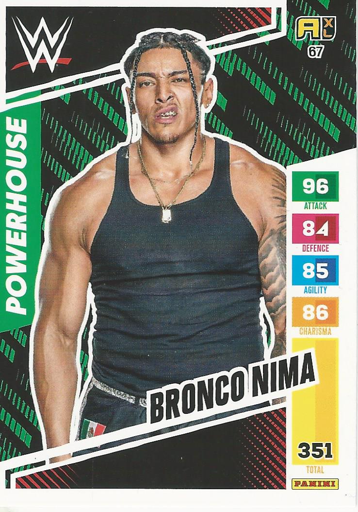 WWE Panini XL Adrenalyn 2024 Bronco Nima #67 Rookie