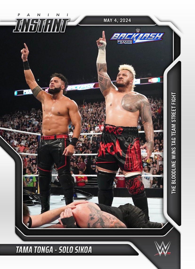 Tama Tonga / Solo Sikoa – the Bloodline Wins TAG Team Street Fight trading card PW Catalog