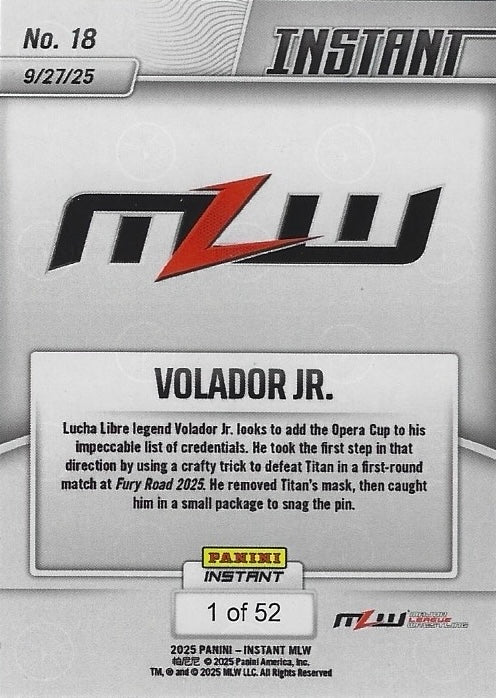 Volador JR. – Volador JR. Advances in Opera CUP trading card PW Catalog