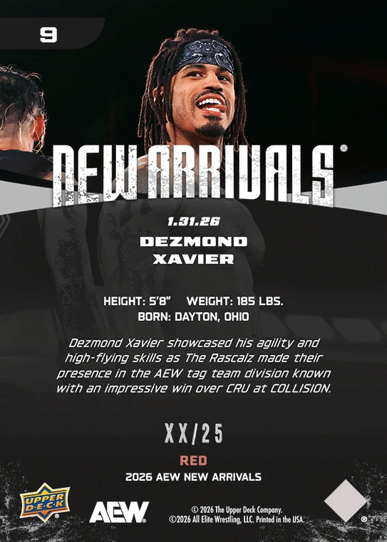 Dezmond Xavier trading card PW Catalog