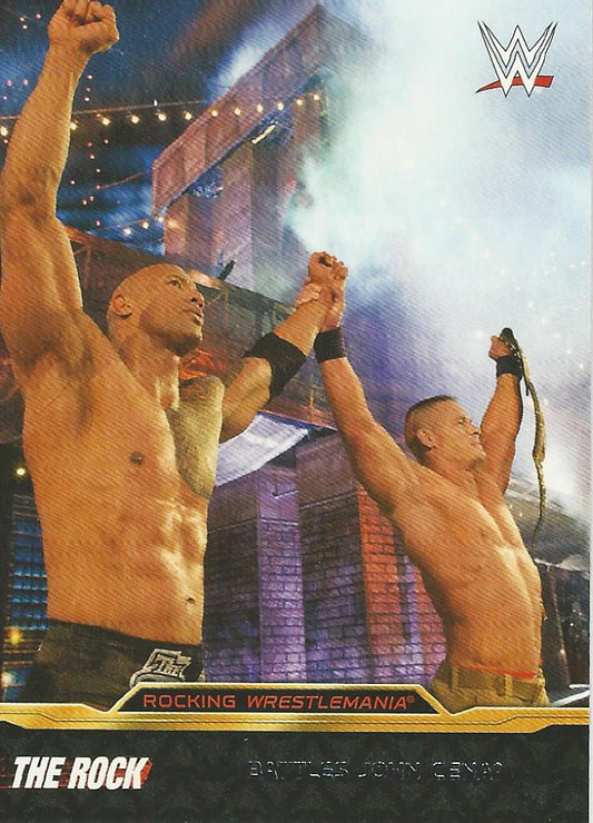 WWE Topps Road to Wrestlemania 2015 The Rock 8 of 8 trading card PW Catalog