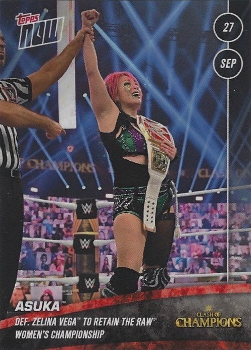 Asuka DEF. Zelina Vega to Retain the RAW Women’s Championship trading card PW Catalog