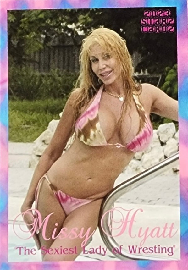 Missy Hyatt “the Sexiest Lady of Wrestling” trading card PW Catalog