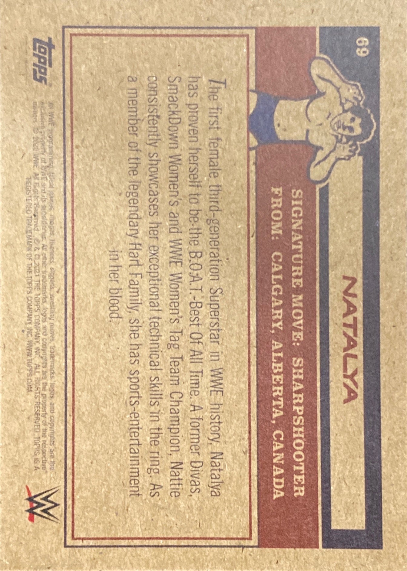 Natalya trading card PW Catalog