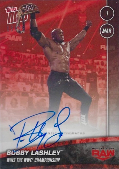 Bobby Lashley Wins the WWE Championship trading card PW Catalog