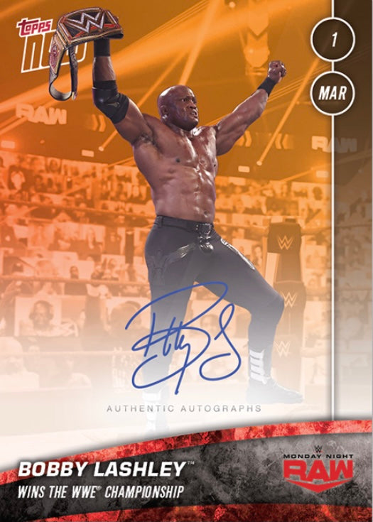 Bobby Lashley Wins the WWE Championship trading card PW Catalog