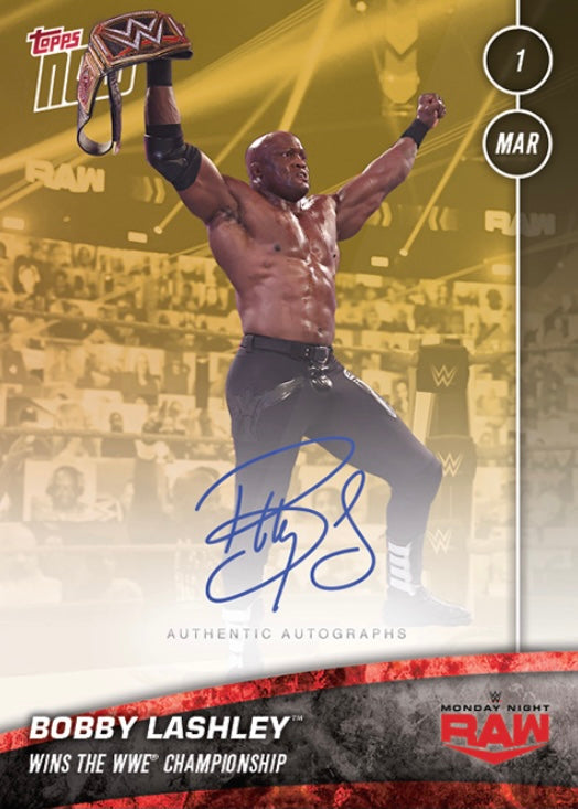 Bobby Lashley Wins the WWE Championship trading card PW Catalog