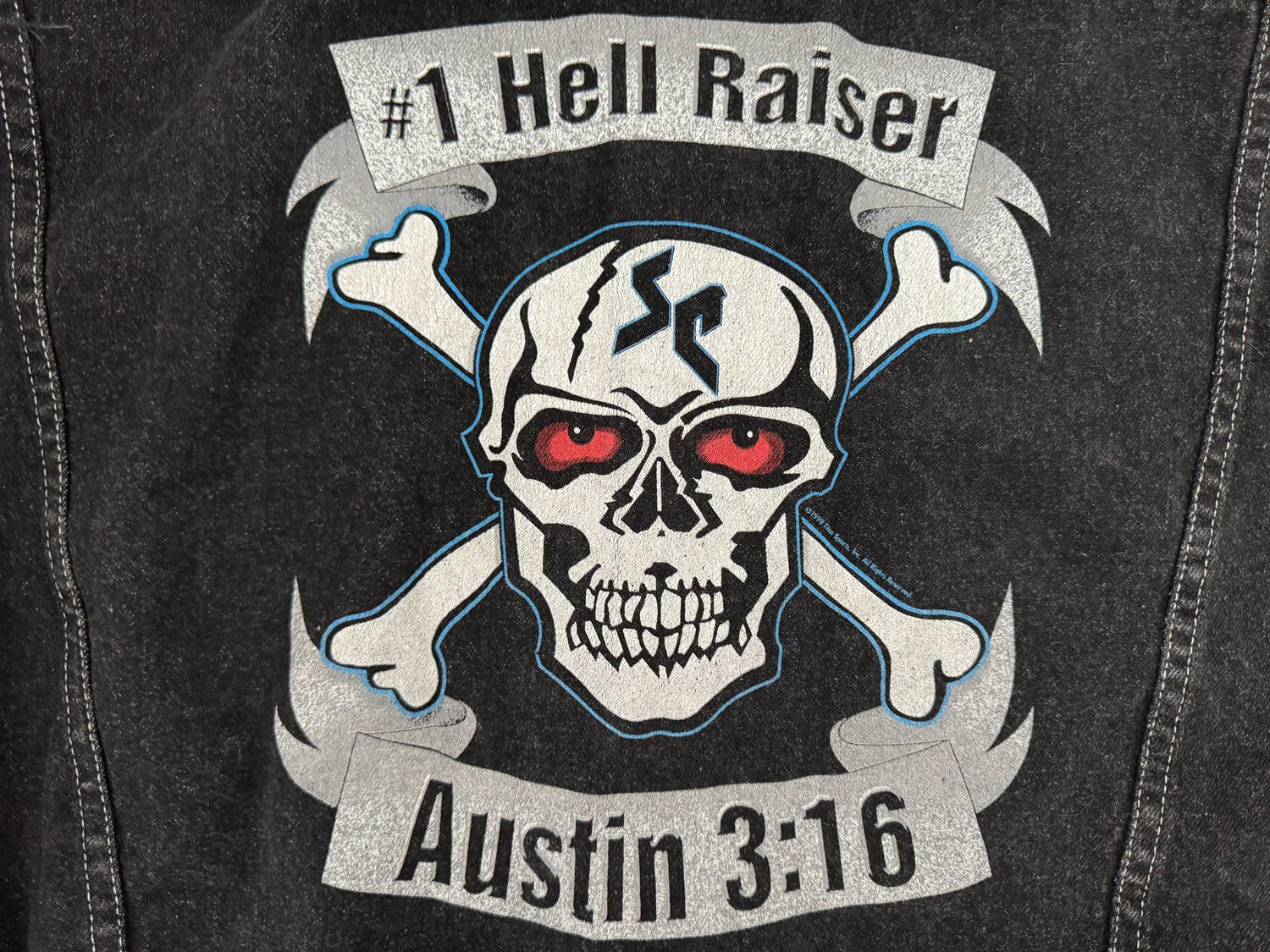 1999 WWF Stone Cold Steve Austin denim vest Pwcatalog