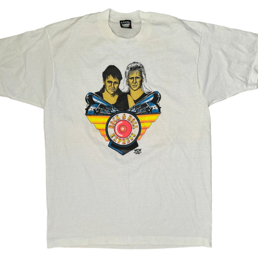 1990 WCW Rock N Roll Express catalog Ricky Morton and Robert Gibson T-Shirt Pwcatalog