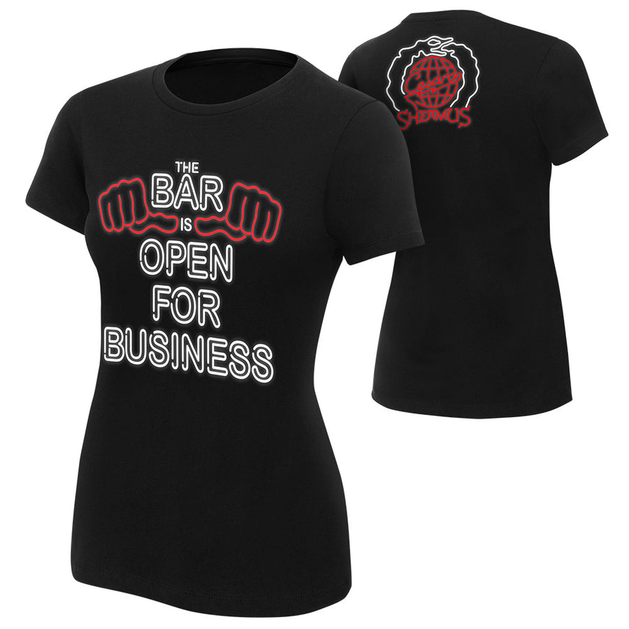 Sheamus & Cesaro "The Bar is Open for Business" Women's Authentic T-Shirt T-Shirt PW Catalog
