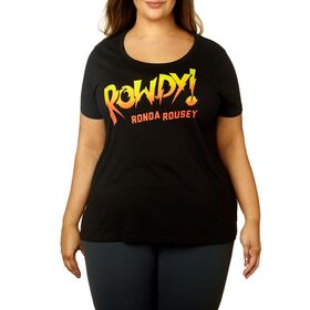 Ronda Rousey "Rowdy Ronda" Women's Curvy T-Shirt T-Shirt PW Catalog