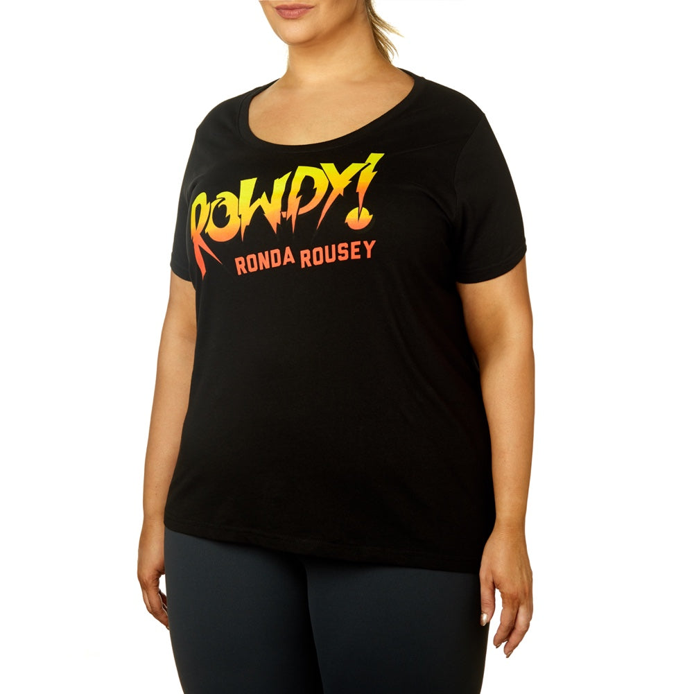 Ronda Rousey "Rowdy Ronda" Women's Curvy T-Shirt T-Shirt PW Catalog