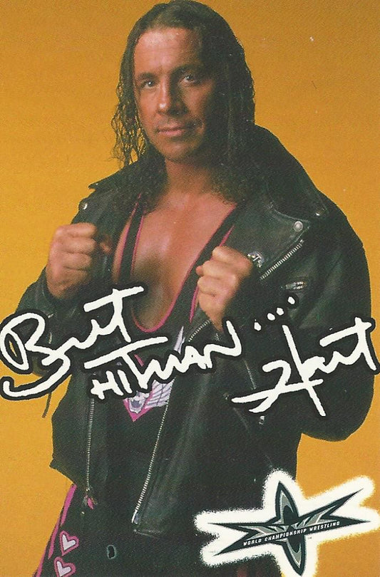 WCW Crazy Planet Stickers 1999 Bret Hart trading card PW Catalog