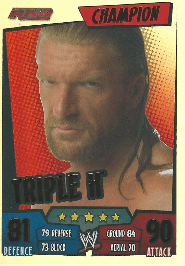 WWE Topps Slam Attax Rumble 2011 Champion Triple H #6