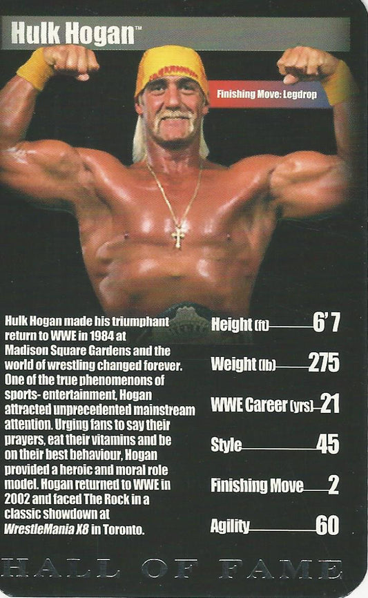 WWE Top Trumps Superstars 1 2005 Hulk Hogan trading card PW Catalog