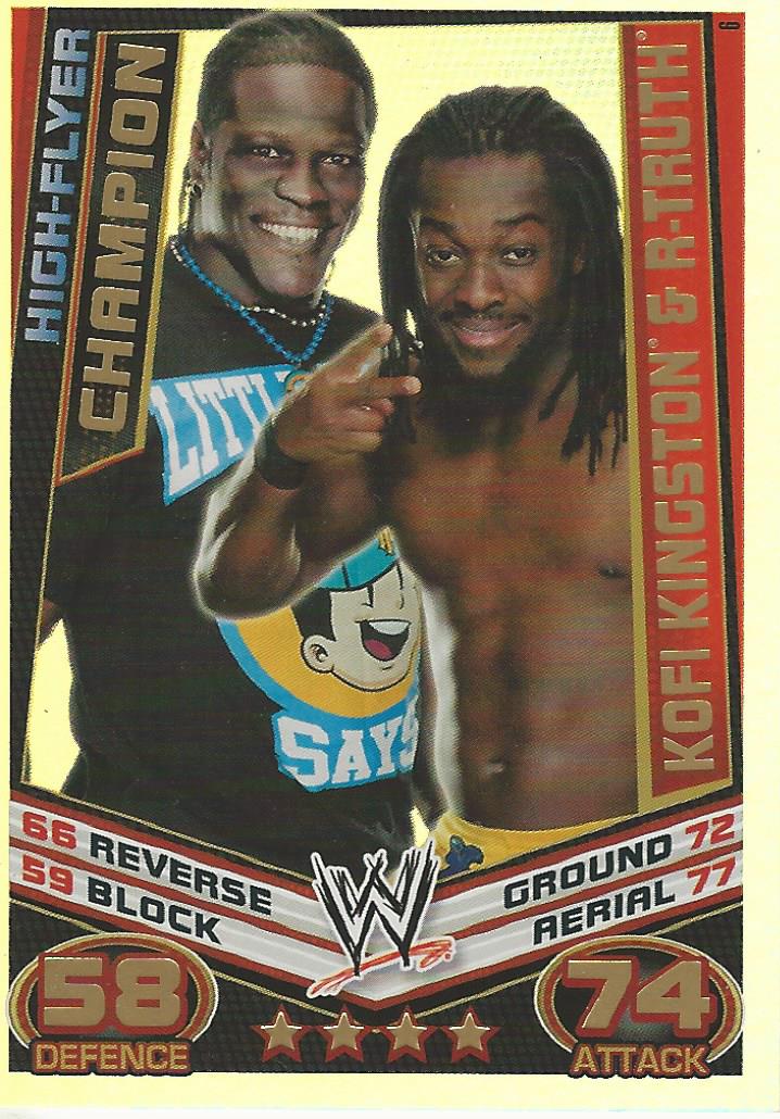 WWE Topps Slam Attax Rebellion 2012 Kofi Kingston & R-Truth Champion #6