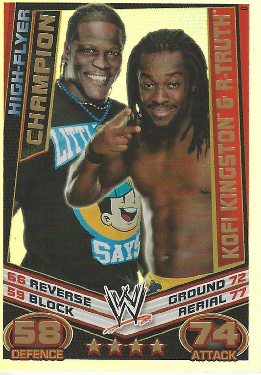 WWE Topps Slam Attax Rebellion 2012 Kofi Kingston & R-Truth Champion #6