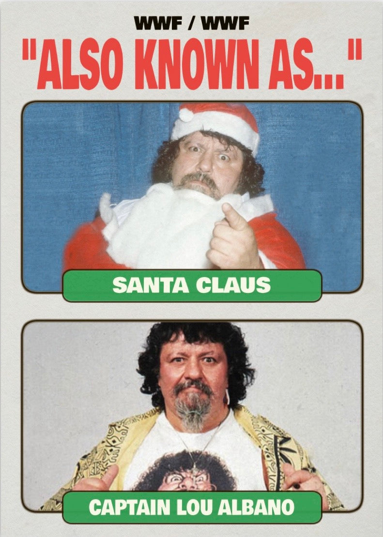 Santa Claus / Captain LOU Albano trading card PW Catalog