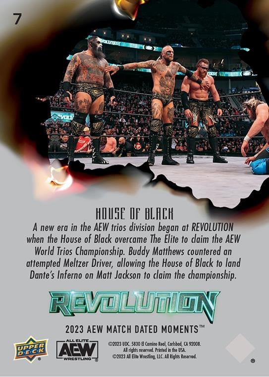 House of Black – the AEW Trios Division IS Now on Notice AS the House of Black Leave Revolution AS the World Trios Champions