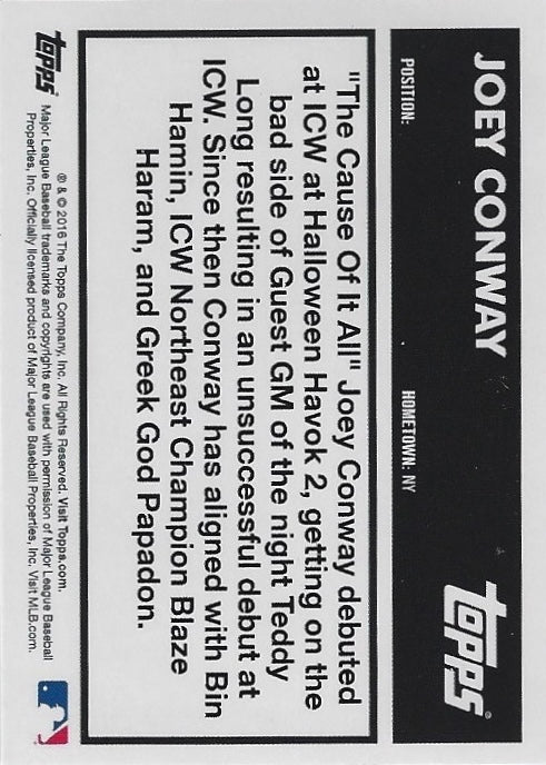 Joey Conway trading card PW Catalog