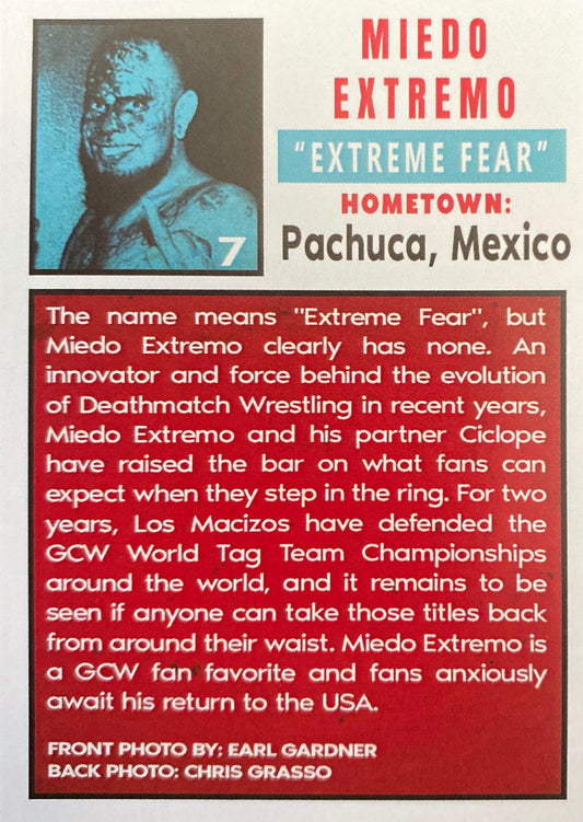 “Extreme Fear” Miedo Extremo trading card PW Catalog
