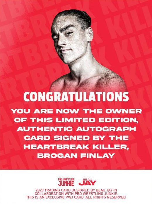 Brogan Finlay trading card PW Catalog