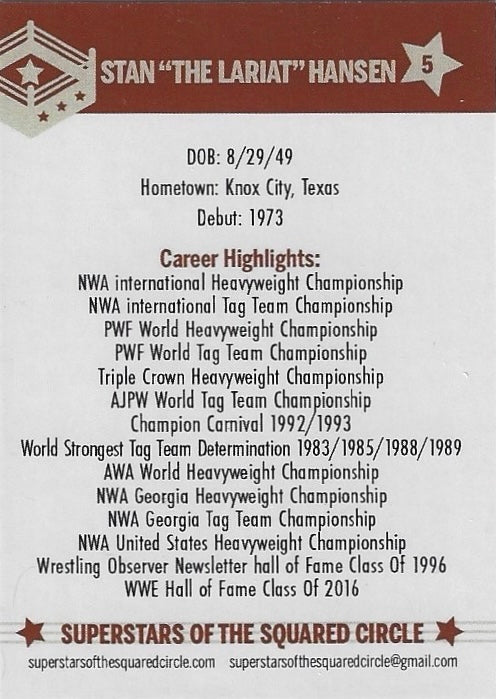 Stan “the Lariat” Hansen